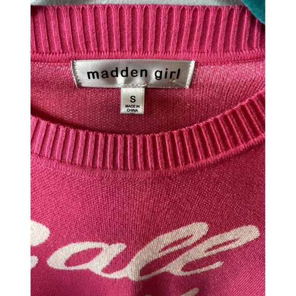 Madden Girl Pink 'Call Me' Sweater, Size Small - Picture 4 of 8